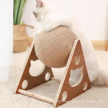 S size Cat Toy Scratching Balls Cat Scratcher Sisal Rope Ball Interactive Toy